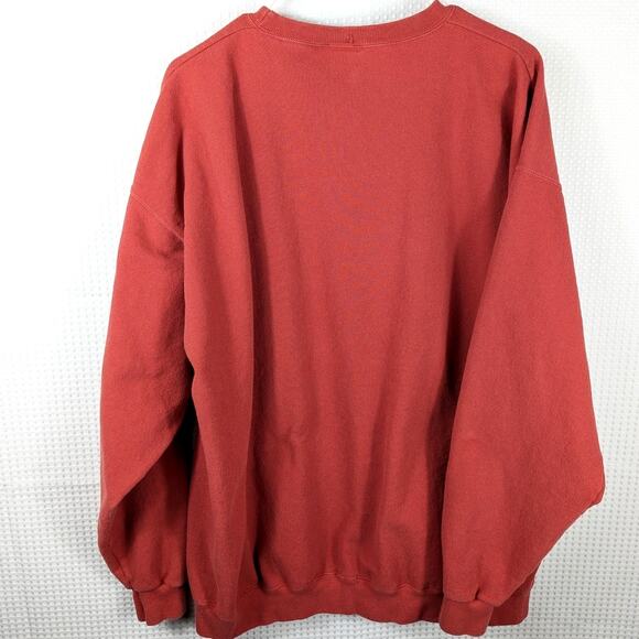 American Outpost Sweatshirt XL Red Embroidered Logo Made in USA Cotton Blend - Picture 5 of 5